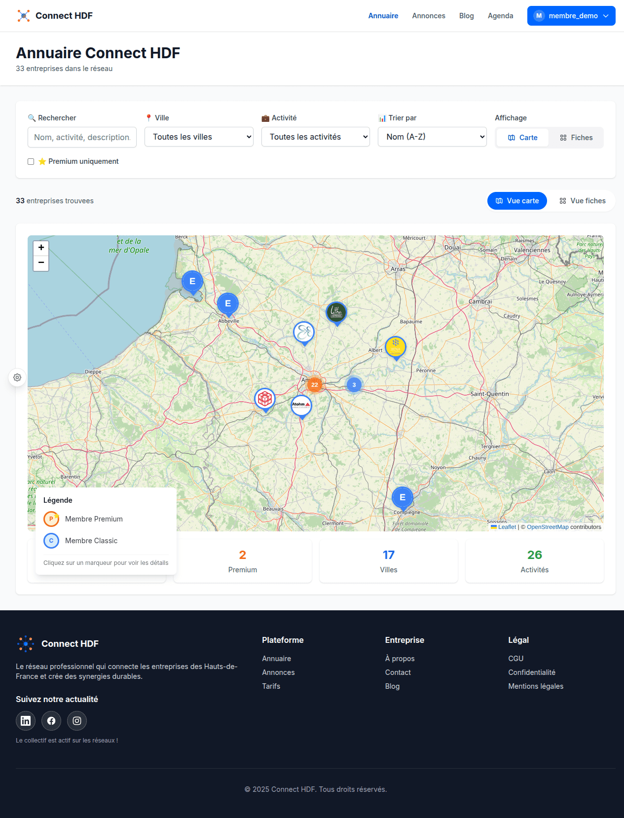 Annuaire géolocalisé